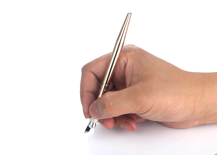 Sterilized Manual Tattoo Pen Permanent Makeup , Eyebrow Stainless Steel Microblading Tattoo Pen