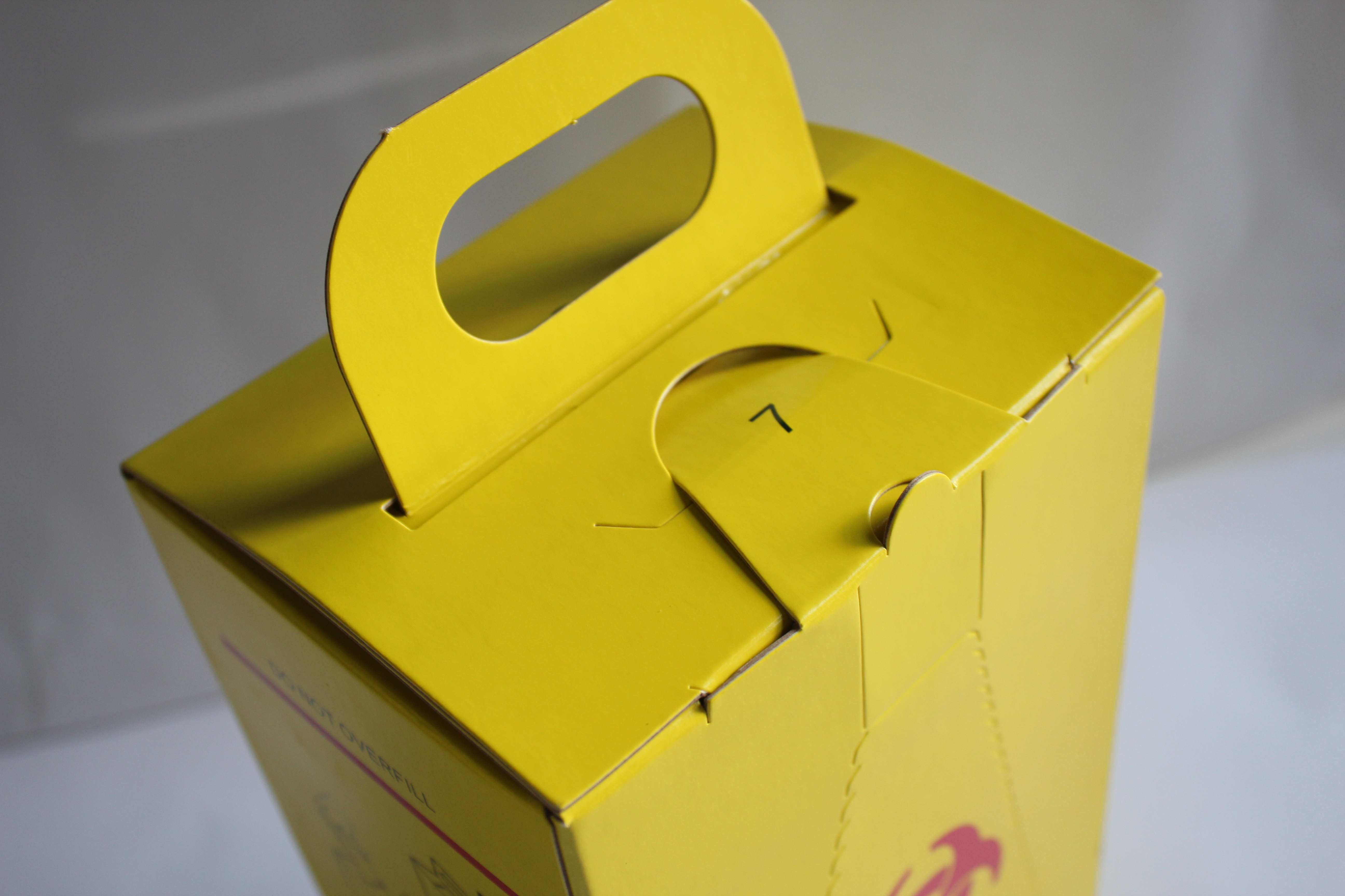 20L Custom printing large capacity corrugated Medical Sharps Box for needles
