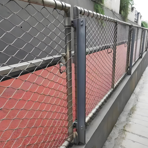 AISI316 Stainless Steel Wire Rope Mesh Transparent Railing Infill Guardrail