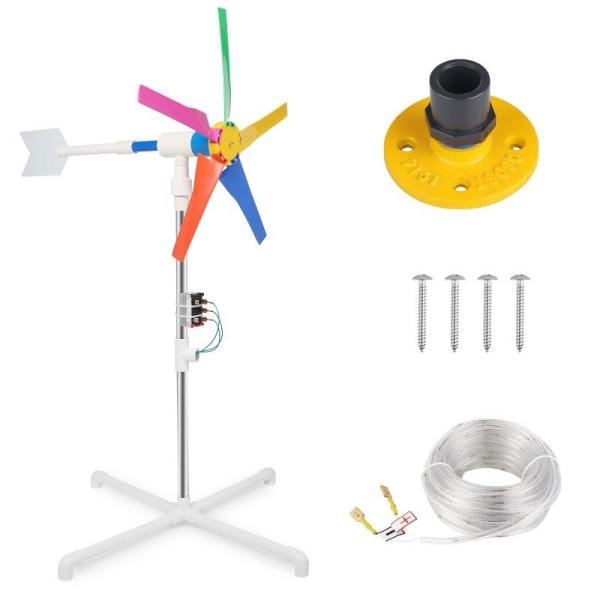 Garden Yard Rainbow Windmills Wind Turbine Weather Vane Spinner Power Generator