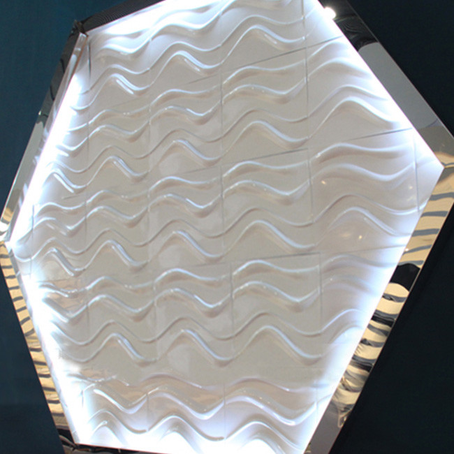 Fire Prevention Waterproof Decorative 3D Wall Panels 19.7x19.7inch