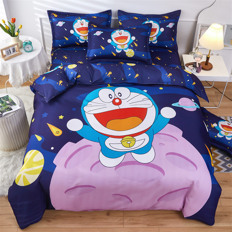National Standards Color Fastness Grade Luxury Cartoon Student Dormitory Bedding Sets