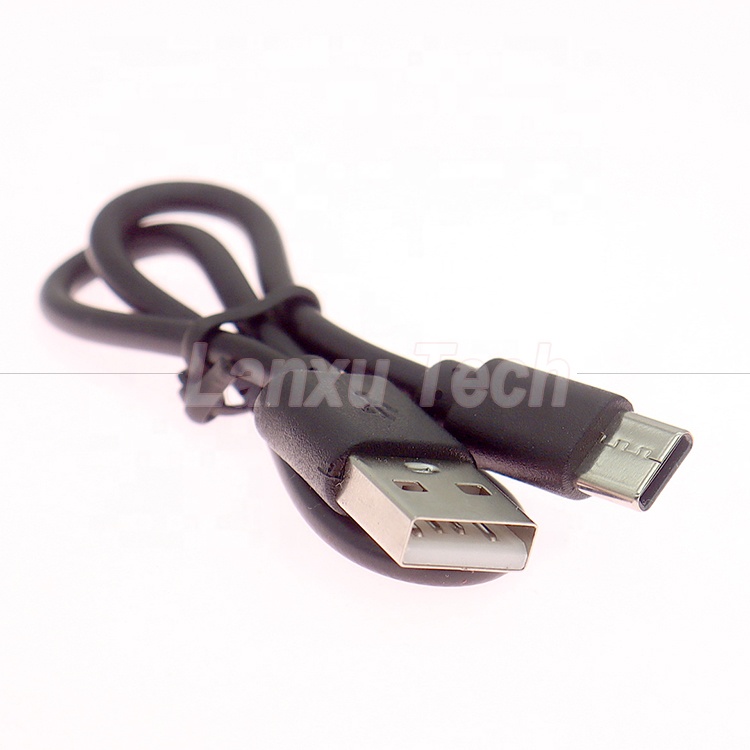 Short Fast Charging Only 1A 2A USB to Type C Charger Cable for Power Bank Fan