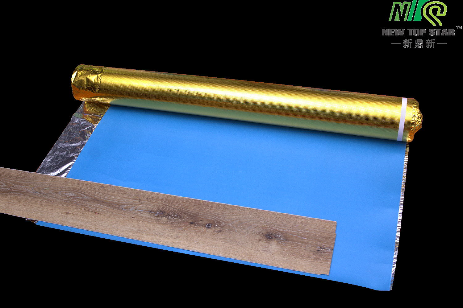 3mm Waterproof IXPE Foam Underlayment , 33kg/m3 Sound Proof Underlay With Golden Film