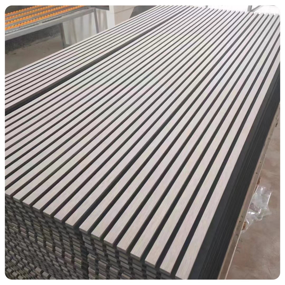 Interior Wooden Slatted MDF Acoustic Panels For Soundproof Wall And Ceiling