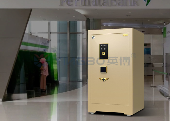 YB/ZY-80 Liquid Crystal Display Panel Bank Grade Biometric Safe Box With Vertical Lock Design