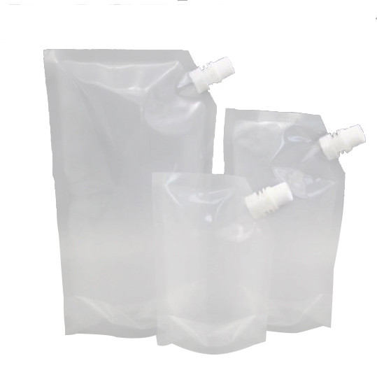 biodegradable Portable Water Bag Transparent Beverage Oil Packing 8OZ 16OZ 32OZ liquid packaging Doypack