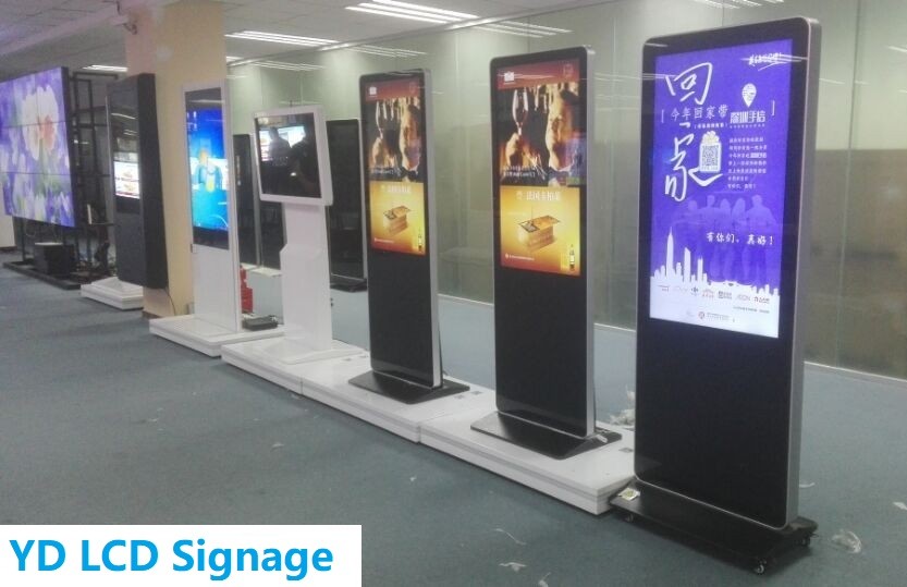 43 49 55 65 70 84 inch floor stand LCD advertising player indoor digital signage advertising Kiosk