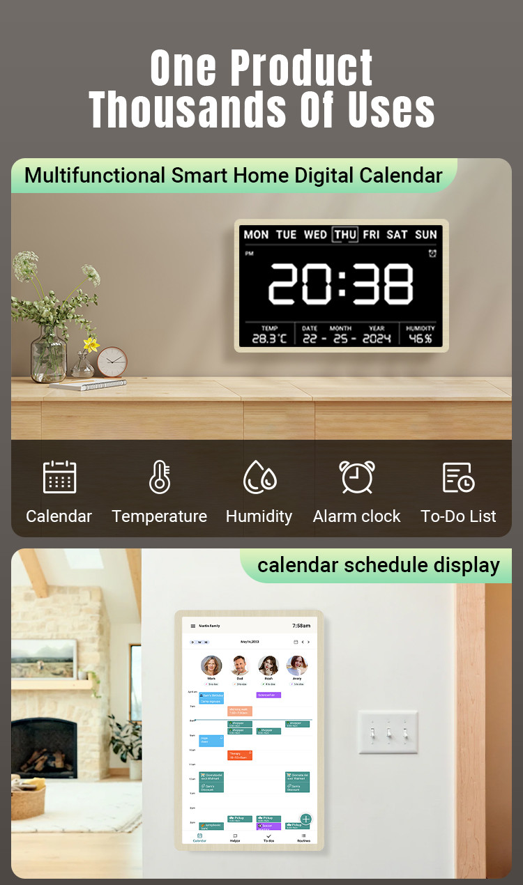 ELC New design calendar checklist display RK3576 android 13 smart touch screen calender smart calendar family