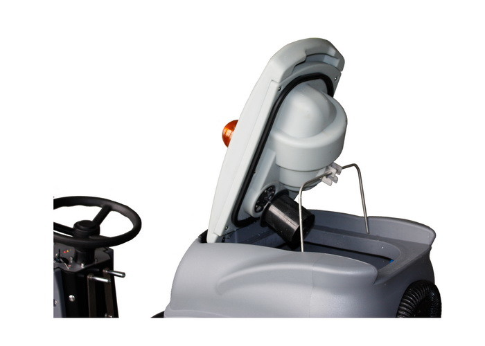 DC24V 6km/H Plastic 70L Tank Ride On Floor Scrubber