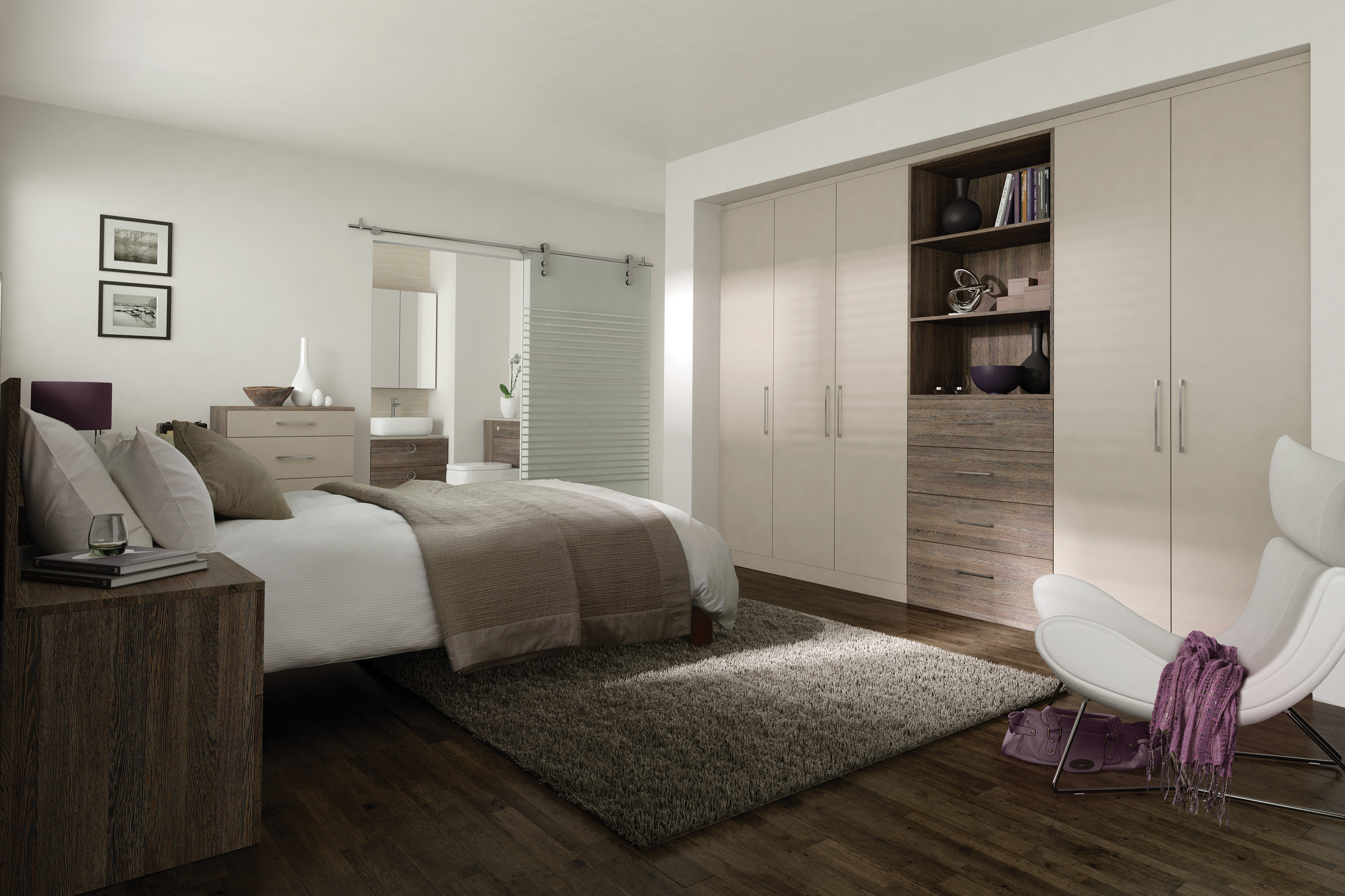 MR HDF Board Contemporary Design Style Walk-in Closet Wardrobe for Bedroom Furniture