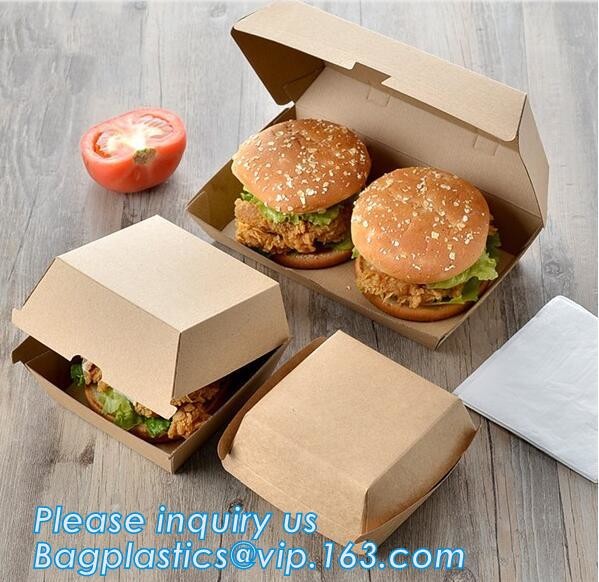 Cheap Cardboard foldable kraft paper lunch box with window,Lunch noodle fast food kraft paper box by customized logo pri