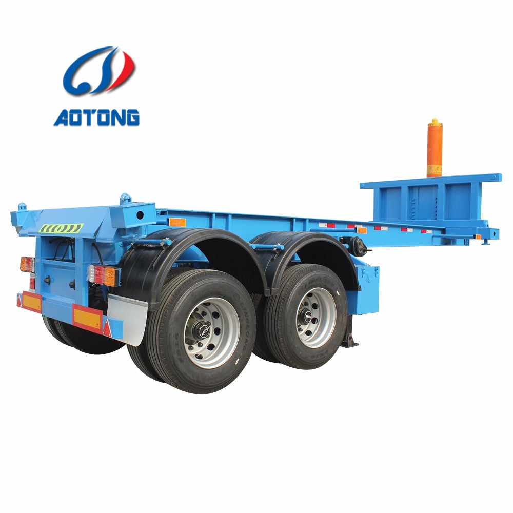 Japan Market Semi Truck Flatbed Trailer with 80T Max Payload and Hydraulic Ladder