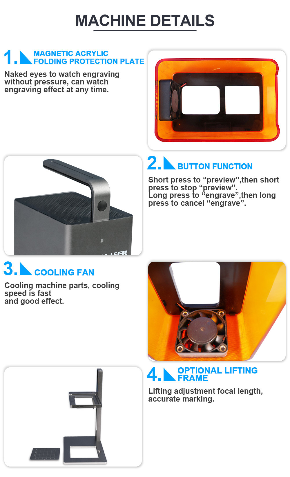 Handheld Bluetooth Laser Marking Machine For Wood Bamboo Acrylic Leather Paper