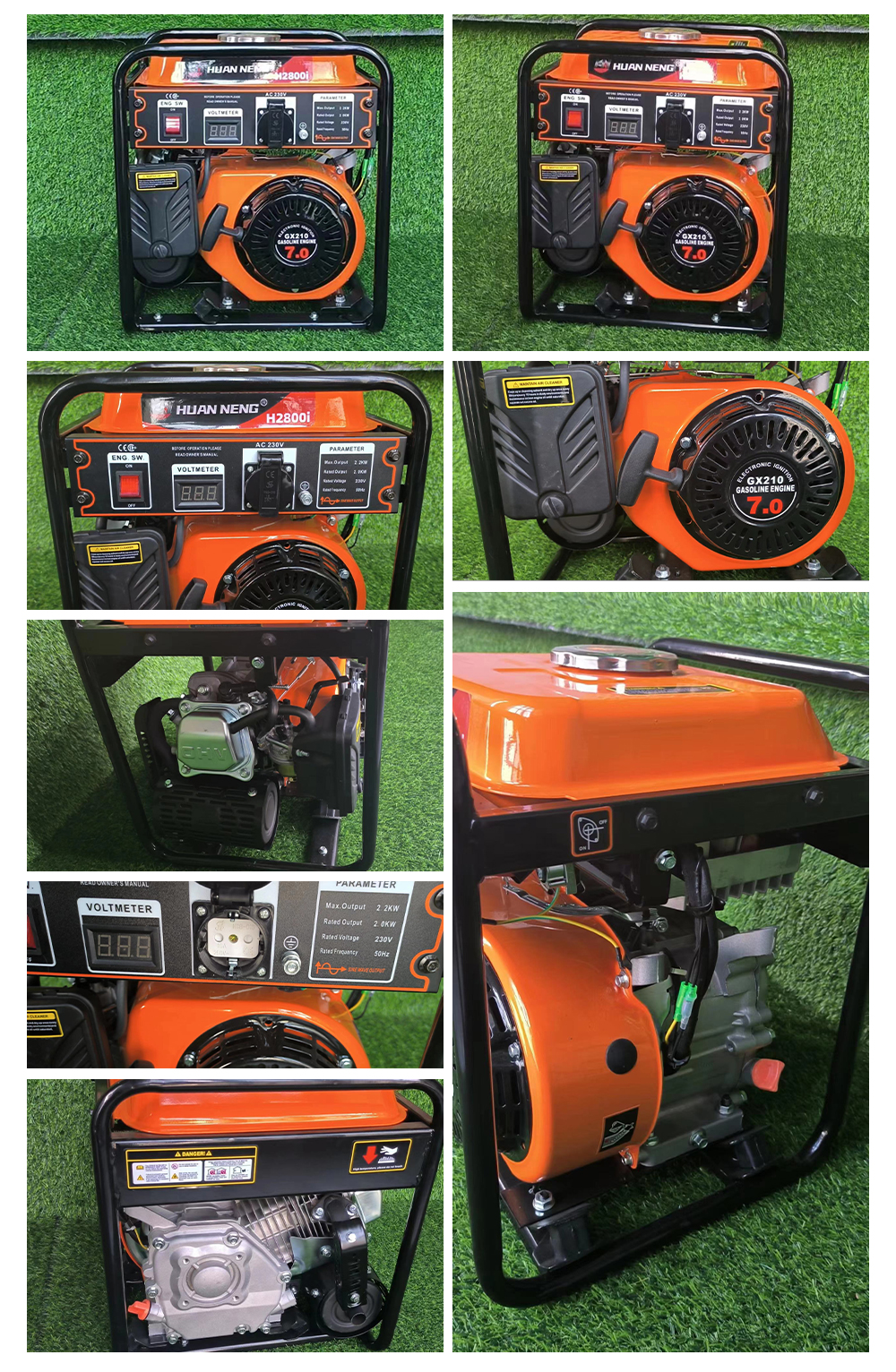 Open Type Gasoline Power Generators 2200W 2000W 2kW With Portable Inverter