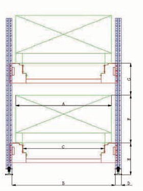 Industrial Radio Shuttle Racking System For Freezing Sea Food Warehouse Storage