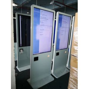 All In One Pc Lcd Touch Screen Kiosk 43" With Thermal Printer / Qr Code Scanner