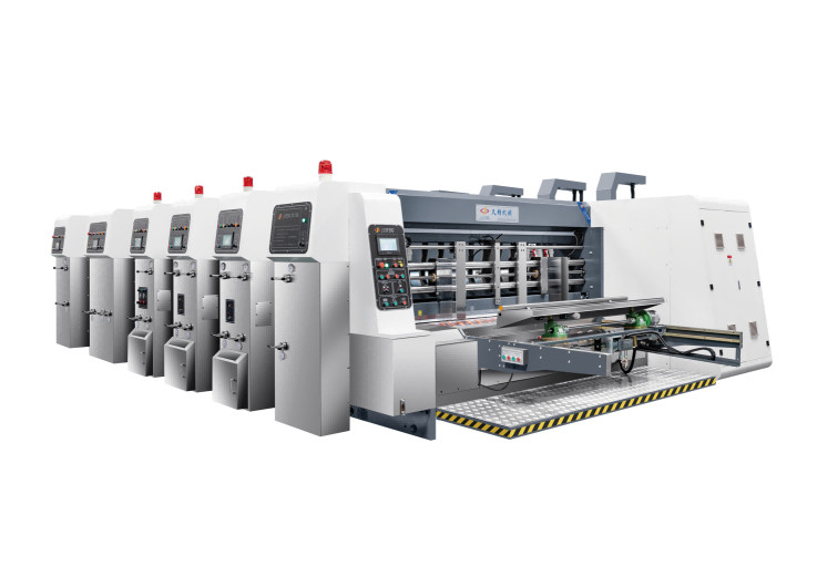 Automatic High Speed Steel Flexo Printing Cardboard Box Die Cutting Machine For 1.5-12mm Cardboard.