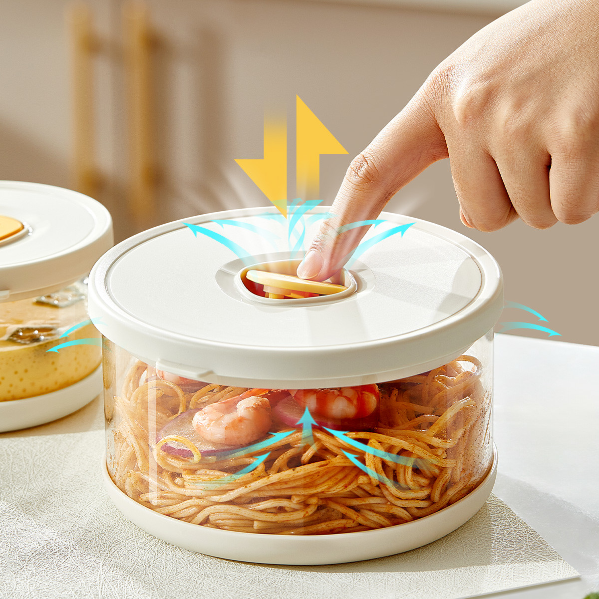 2024 New Kitchen Food Hermetic Containers Microwave Safe High Borosilicate Glass Lunch Box 350 ml