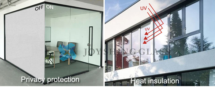 Switchable Glass Partition 8+8mm Smart Glass Shape Size Customization