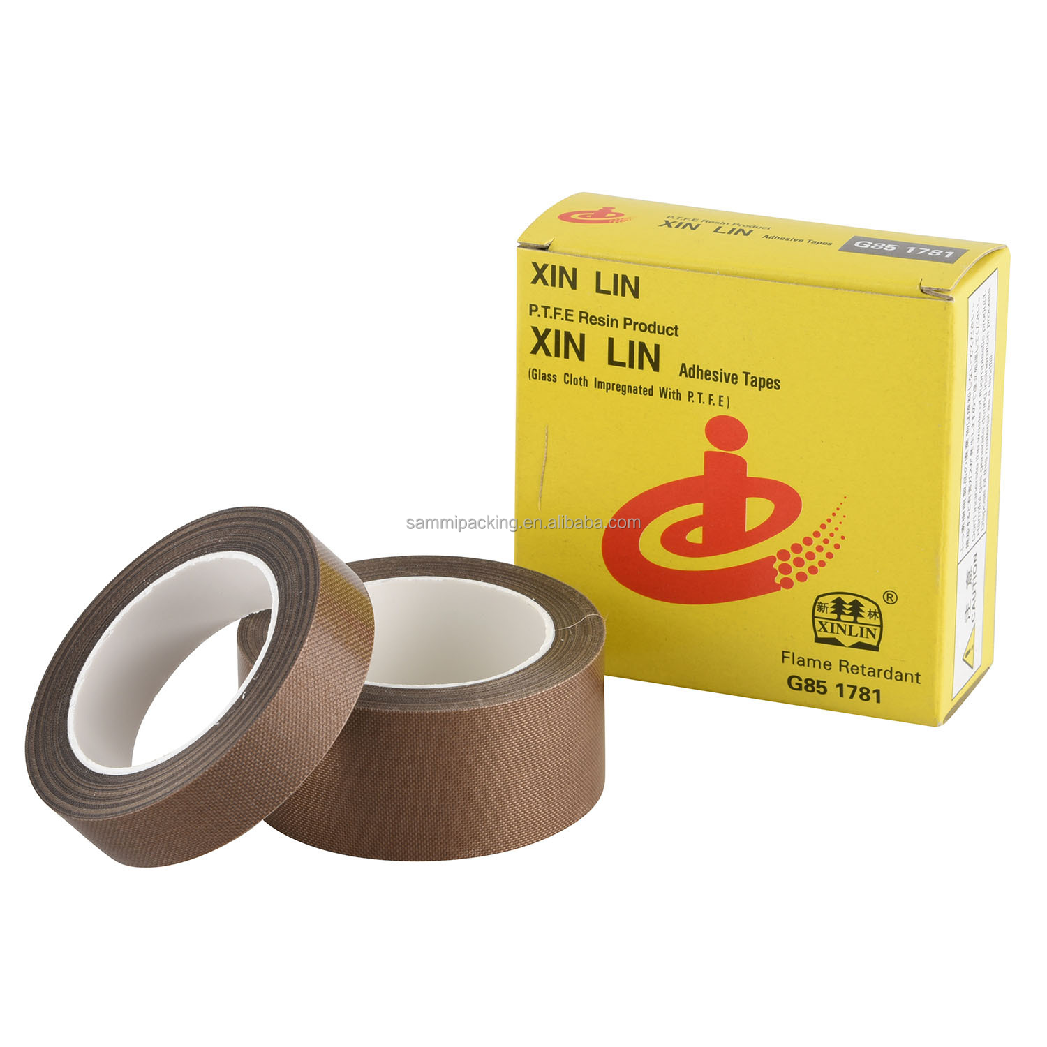 Brown PTFE Coated Fiberglass Tape for Welding and Sealing Belt Width 13/15/19/25/30/50MM