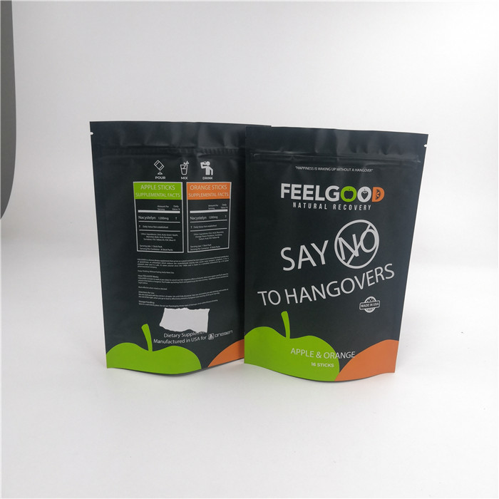 Snack Mylar 120mic Zipper Standing Pouches 20*15*8cm For Food