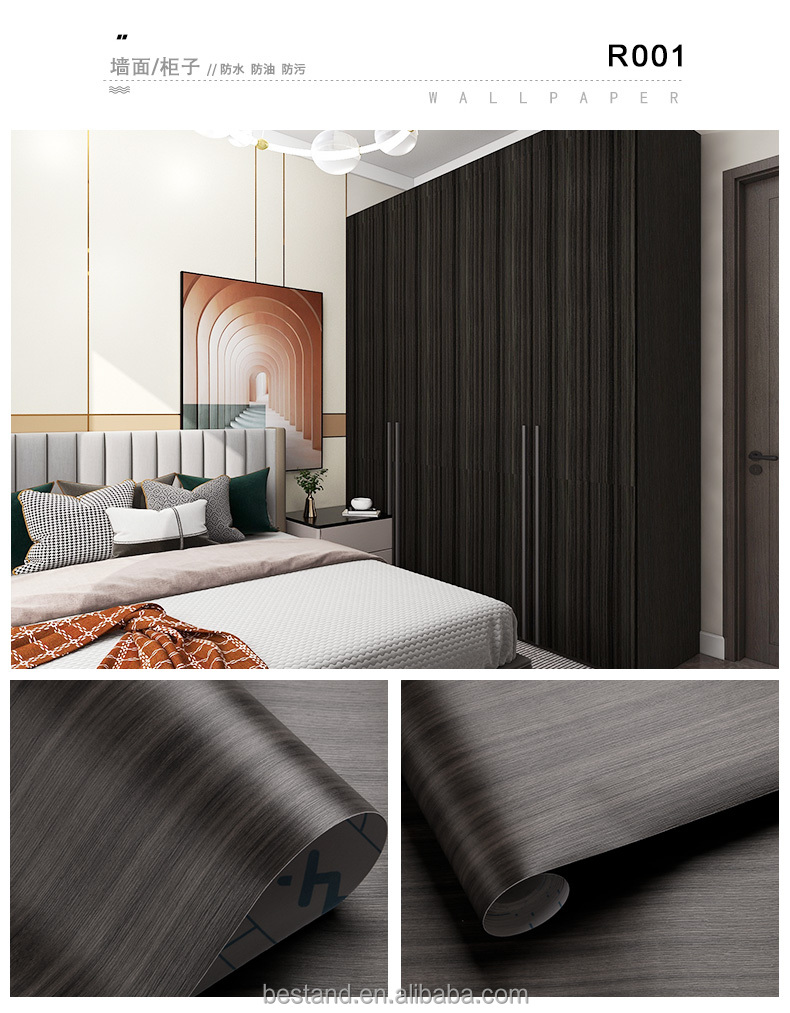 Anti-Static Vinyl Wood Texture Peel and Stick 3D Wallpaper for Vintage Wood Design Contact Paper Sticker 1.96ft * 6.56ft