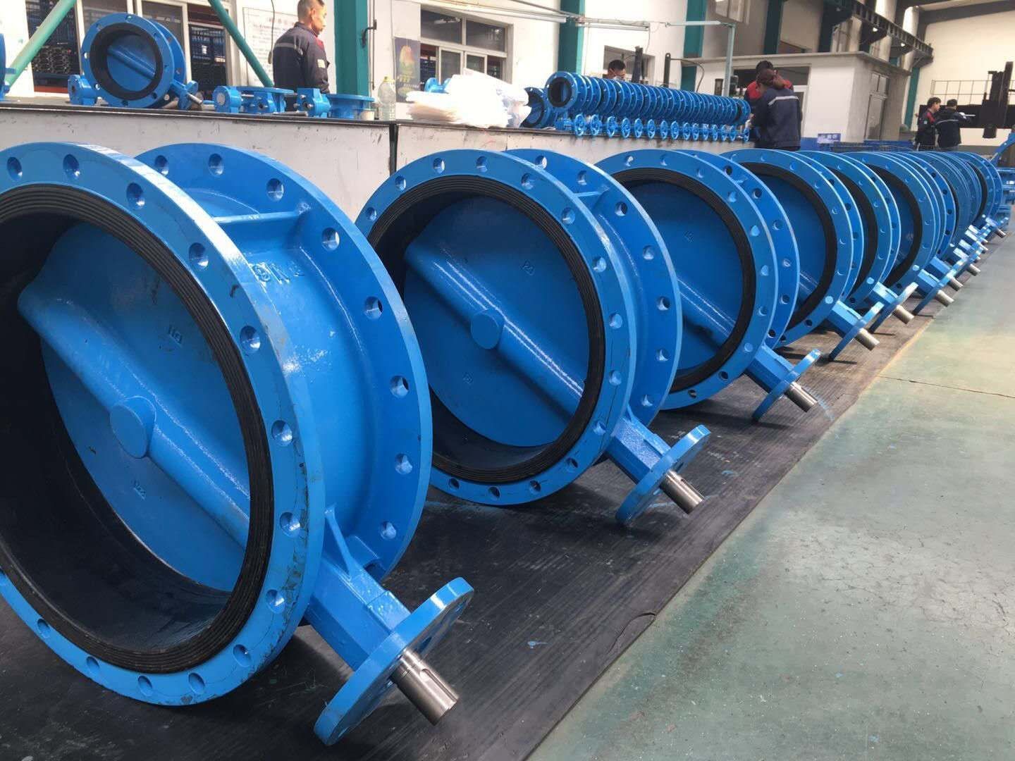 Bs Awwa Dn150 Flanged Soft Sealing Double Eccentric Flange Butterfly Valve