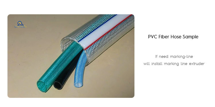 65mm Screw Diameter PVC Fiber Reinforced Flexible Garden Hose Making Machine For PIPE
