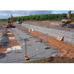 Five Twist Galvanized Gabion Mesh 10x12cm 4x1x1m Straight Twist Weaving