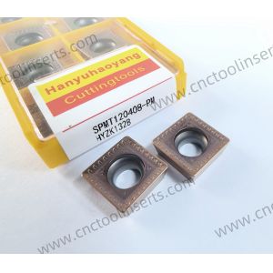 China CNC Boring Inserts Wc-Co PVD Coating SPMT120408-PM HZK1328 ，Suitable for machining steels and cast irons, optimized for gray cast iron HT250 applications. on sale