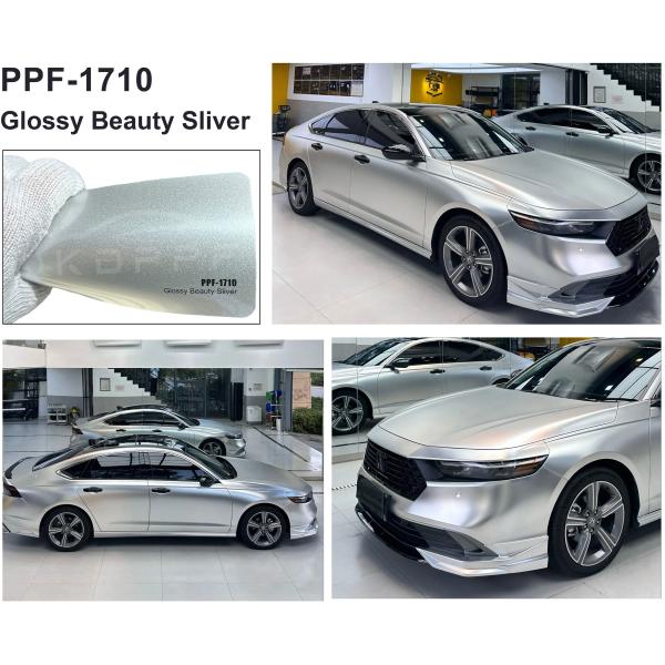 Glossy Beauty Sliver Color Paint Protection Film Installation Friendly Coloured