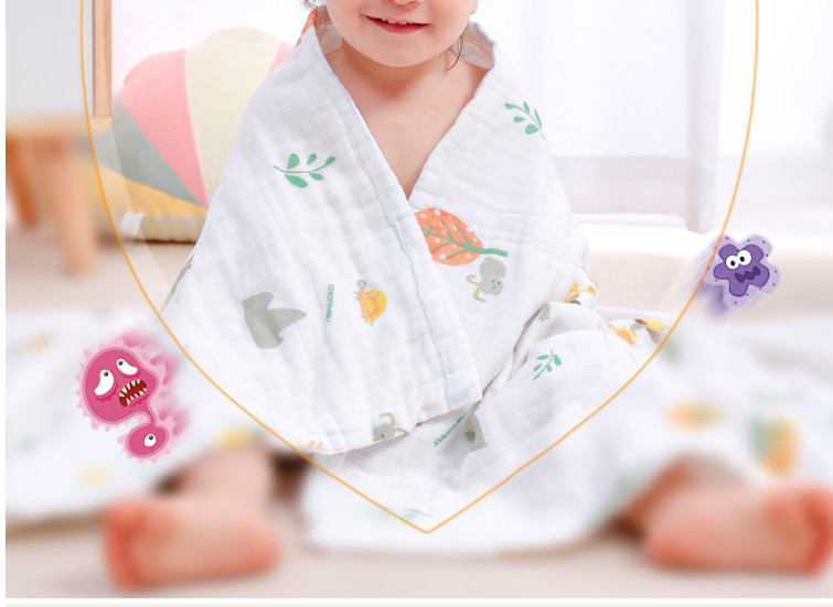 250GSM Crepe 6 Layer Gauze Fabric Lovely Pattern Moisture Absorbing