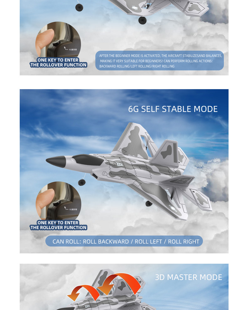 F22 Rtf Epp Foam Jet Airplane Remote Control Rc Fighter Plane Toy Age Range 8 to 13 Years Control distance About 200 meters