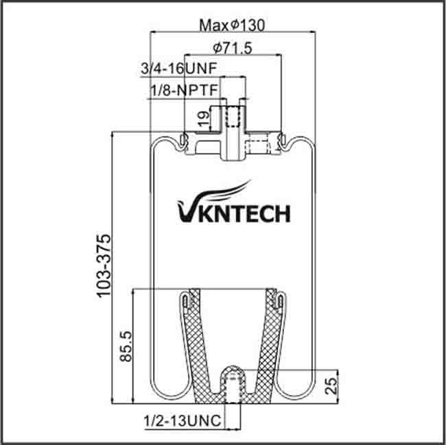 VKNTECH Cabin Seat Air Spring 1S 5005 Tractor Trailer Air Bags VKNTECH 1S5005