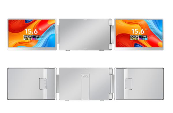2 * 15.6-inch full view FHD laptop monitor: 16:9 aspect ratio, 1920 * 1080 IPS