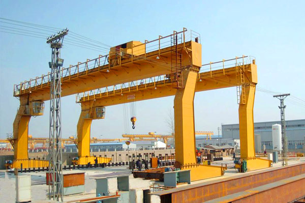 High Technique Single Girder Gantry Crane 5 Tons L Type Remote Control Span 15m