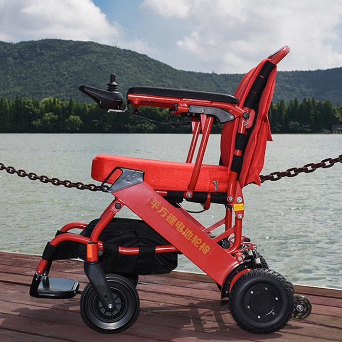 150W 220.46 Lb Classic Foldable Electric Wheelchair With Armrest Liftable