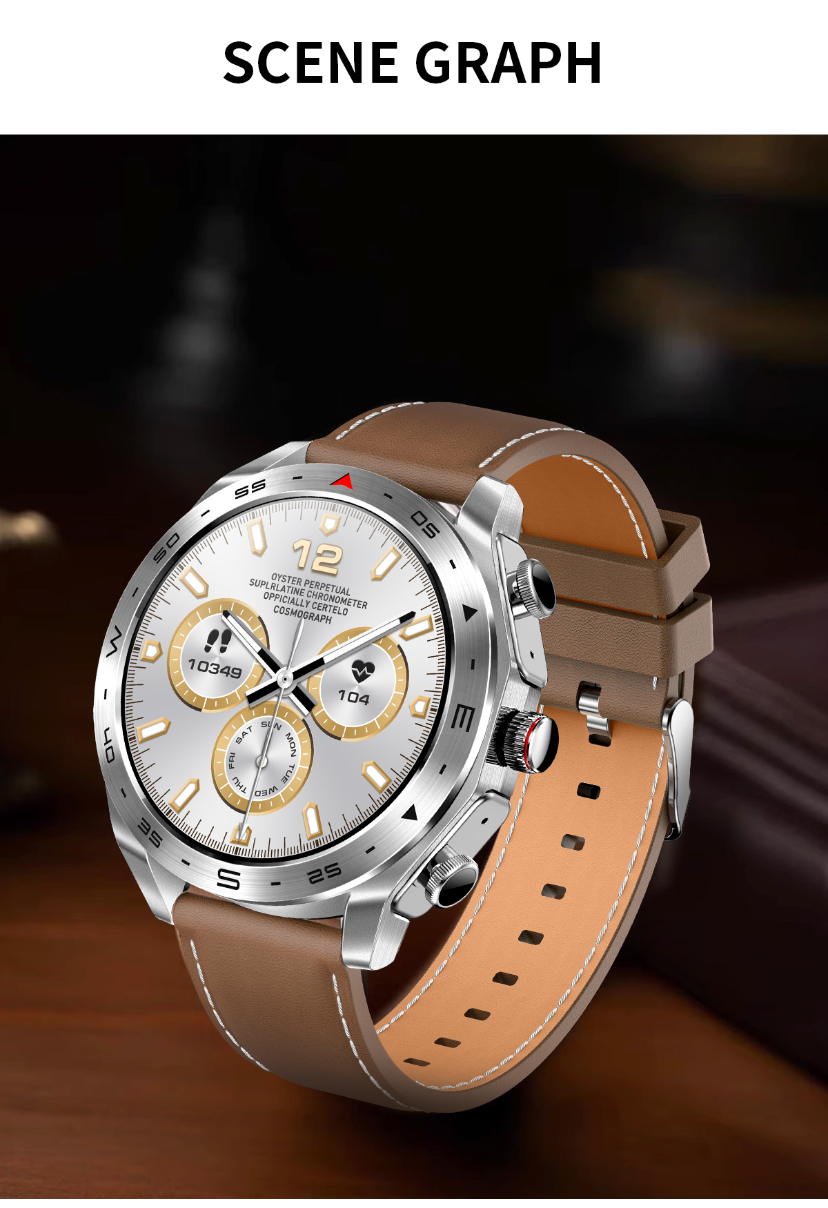 IPS Screen IP67 Waterproof Wireless Earphone Smart Watch Music Bracelet 1.52 Quot