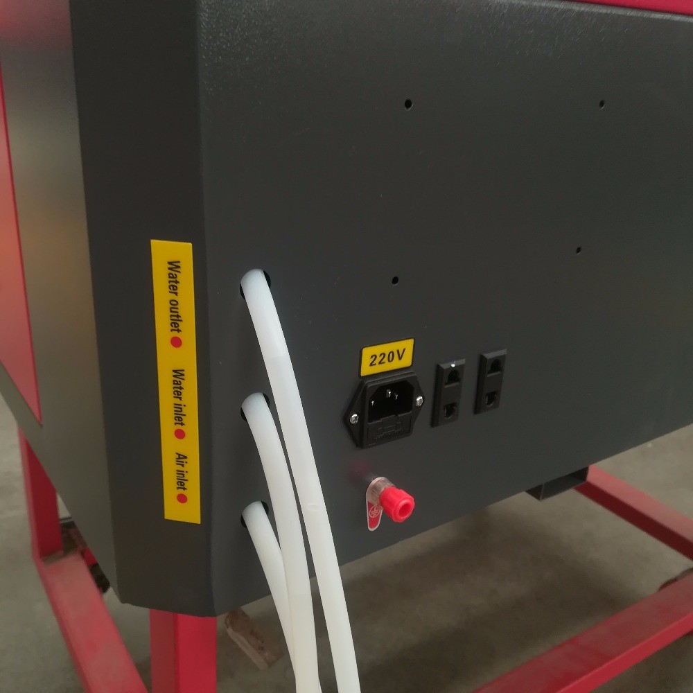 RUIDA control 50W 4040 laser engraving and cutting machine with red point and honeycomb
