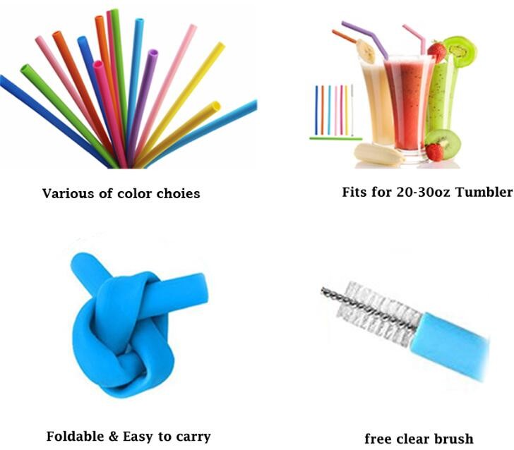 reusable drinking straws individual wrapped drinking straws silicone funny drinking straws,BPA Free Soft Reusable Drinki