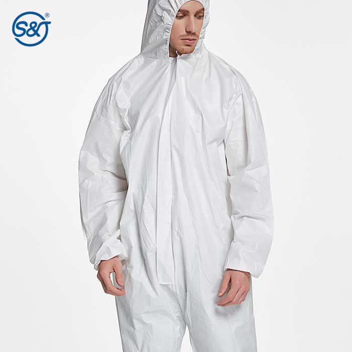 Disposable Isolation Micro-porous Film Coverall Breathable Micro-porous Film Coverall