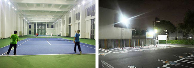 White Outdoor Led Tennis Court Lighting 100W 16000lm Stable Performance