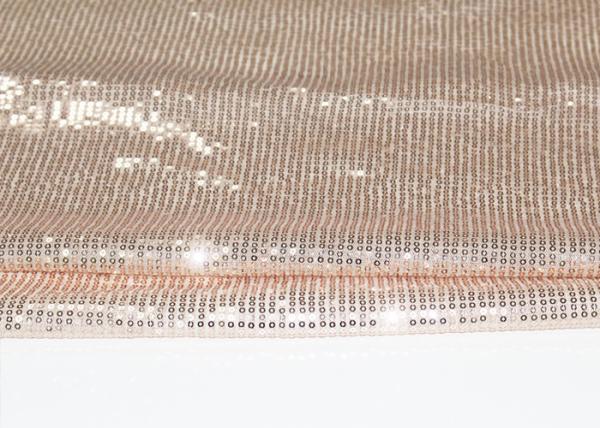 Champagne Gold Flat Shine Sequin Fabric For Formal Dress With High Color
