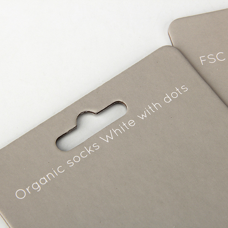 Eco Friendly Elegant Paper Header Cards For Grey Socks