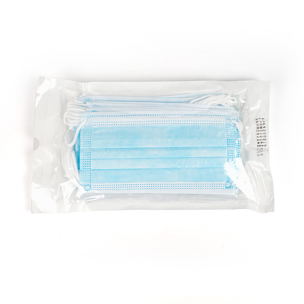 3 Ply Earloop Type Non Woven Medical Disposable Surgical Face Mask Blue