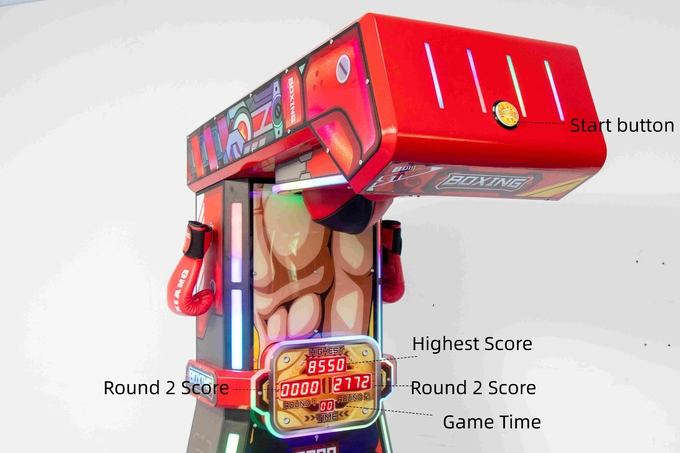 Arcade Game Metal Cabinet One Punch Electronic Boxing Machine With Ticket Reward