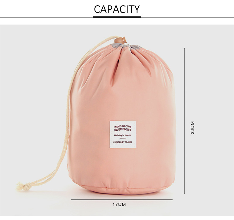 Drawstring Women'S Polyester Makeup Toiletry Travel Bags