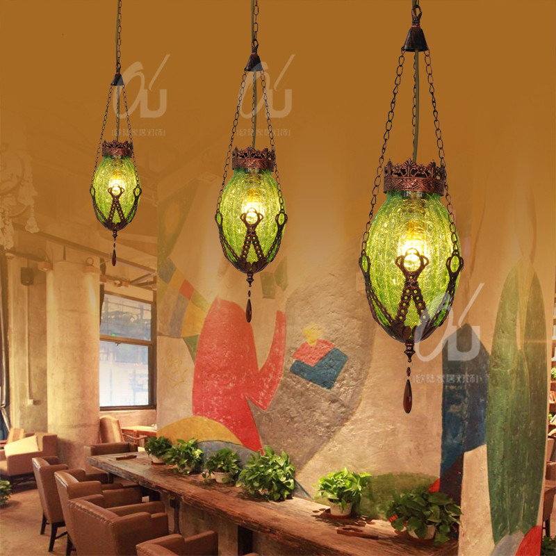 Turkish Bohemia moroccan Mediterranean stained glass pendant light（WH-DC-39)
