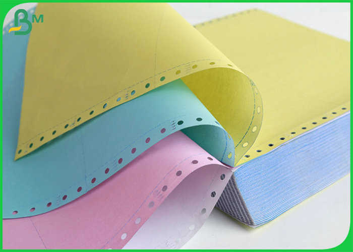 Blue Yellow 55gsm Carbonless Copy Paper Reel CB CF CFB 